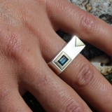 bague tourmaline haut de gamme argent et or