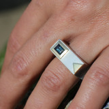 bague tourmaline argent et or haut de gamme