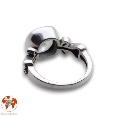 bague argent prasiolite