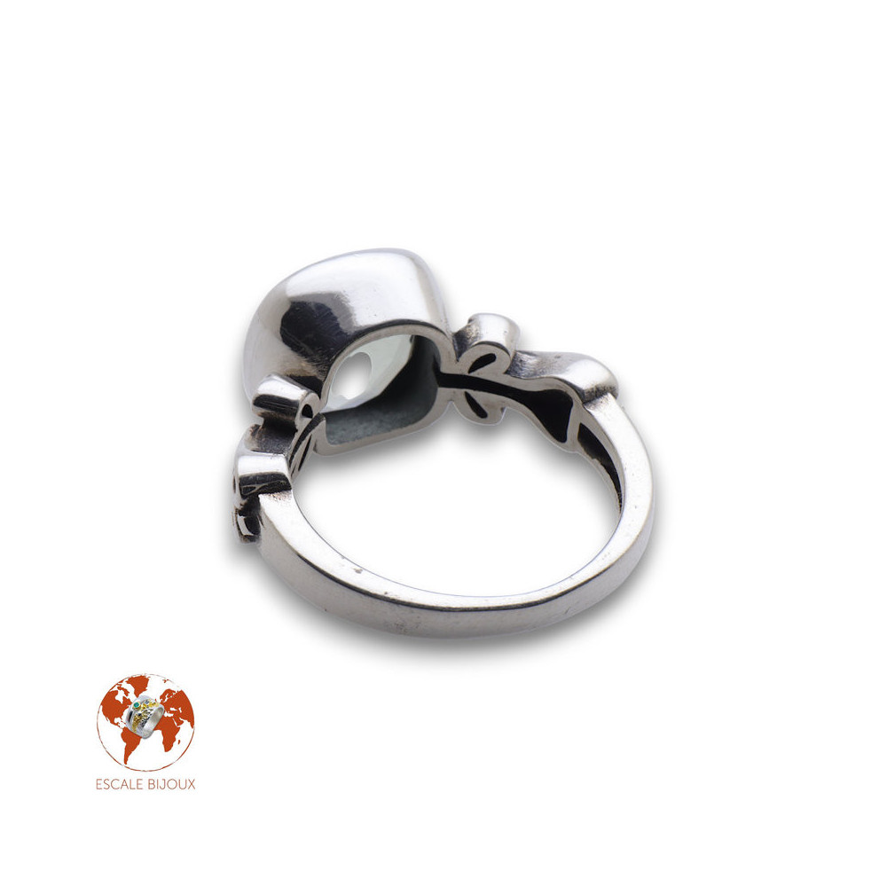bague argent prasiolite
