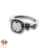 bague argent prasiolite femme