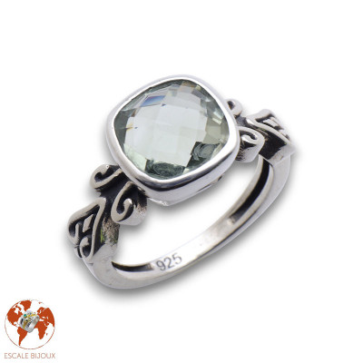 prasiolite bague