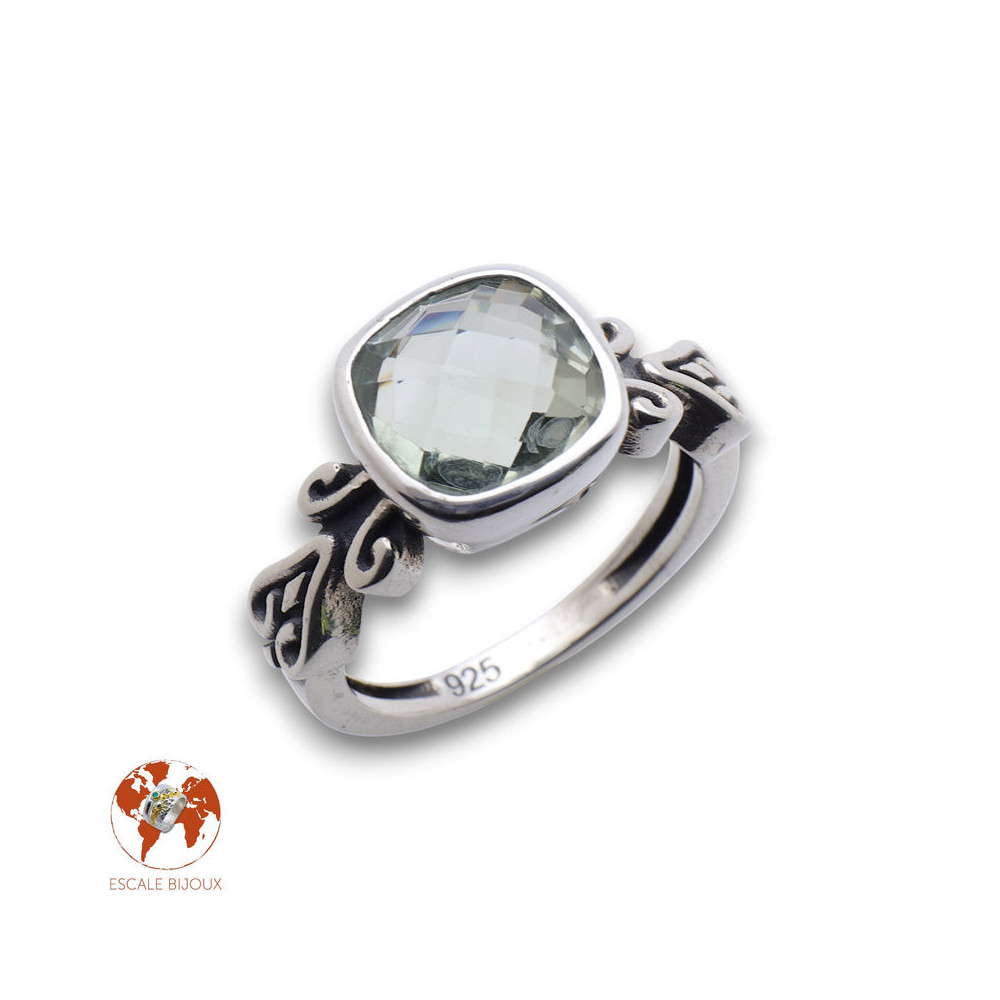 prasiolite bague
