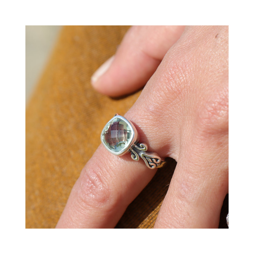 bague avec prasiolite