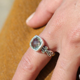bague avec prasiolite