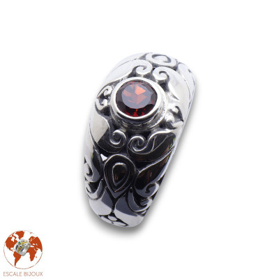 bague argent grenat