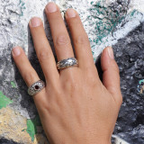 bague argent grenat femme