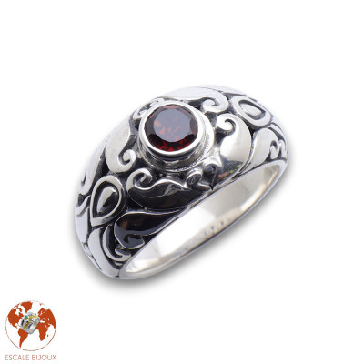 grenat bague femme