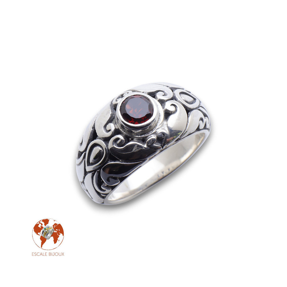 grenat bague femme