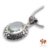 pendentif prasiolite argent 925