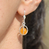 boucles d oreilles ambre et argent