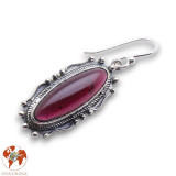 boucles d'oreilles grenat
