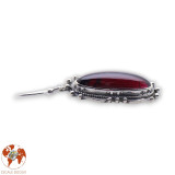 boucles d oreilles argent grenat