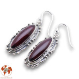 boucles pendantes argent et pierres