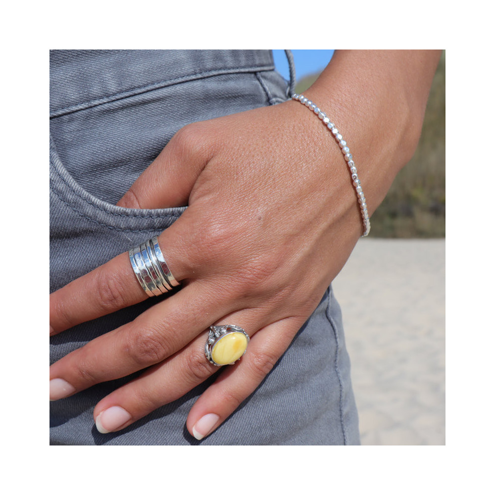 bague argent large