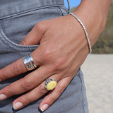 bague argent large