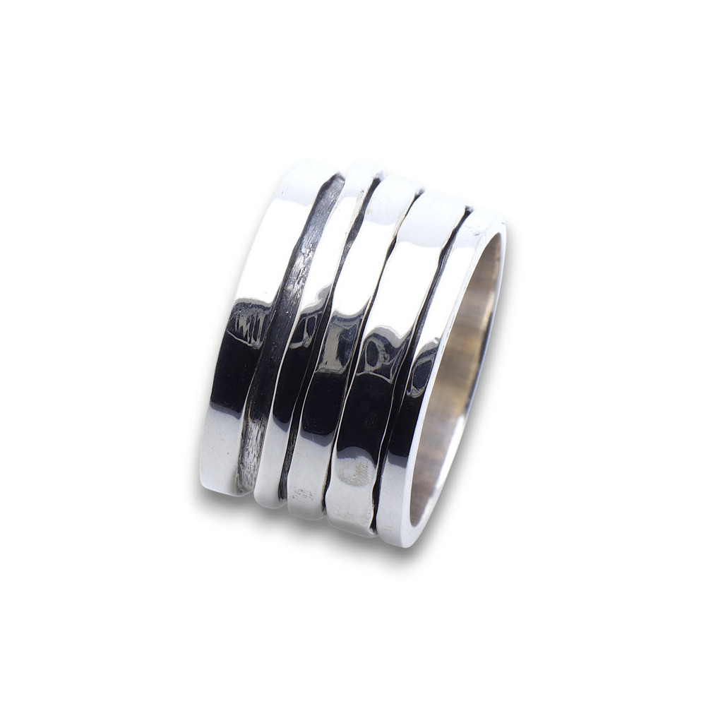 bague argent large homme