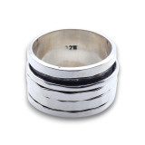 bague argent martelé