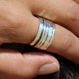 bague argent anneau large