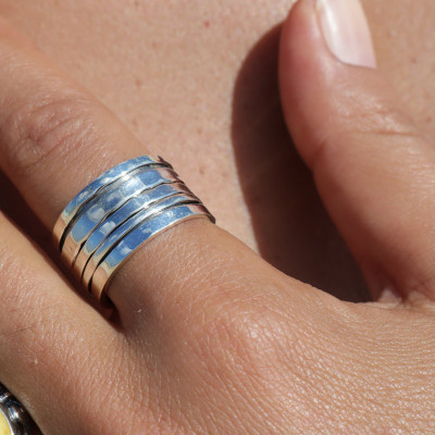 bague argent large anti-stress