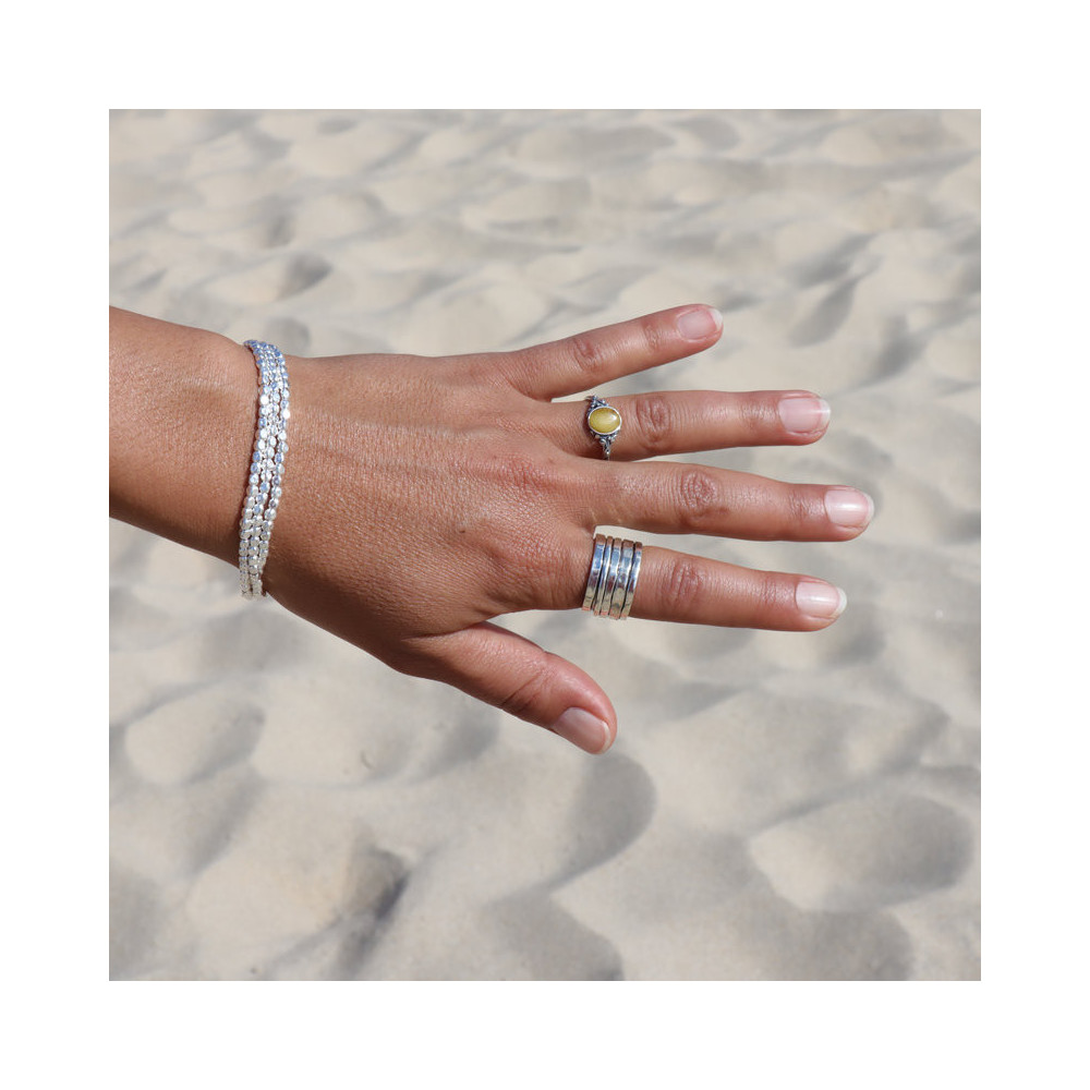 Large bague anneau anti-stress en argent sterling 925