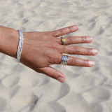 Large bague anneau anti-stress en argent sterling 925