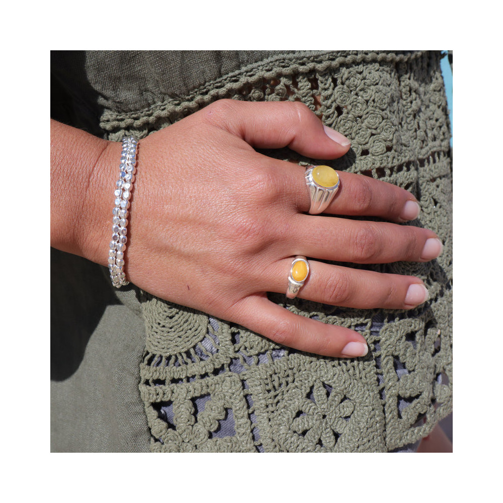 bracelet perles argent
