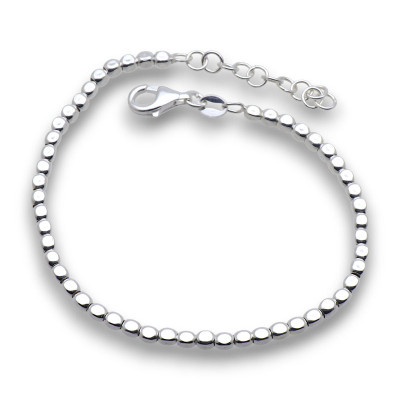 bracelet perles argent femme