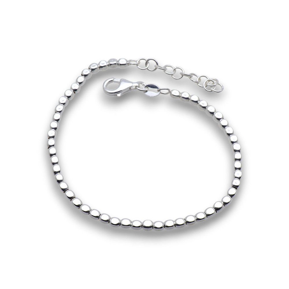 bracelet perles argent femme