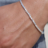 bracelet perles fines argent