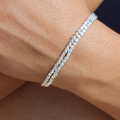 bracelet perles fines argent 925