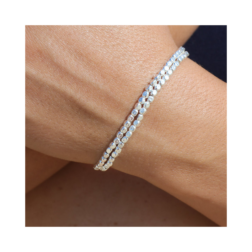 bracelet perles fines argent 925