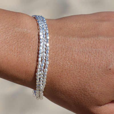 bracelet avec perle argent