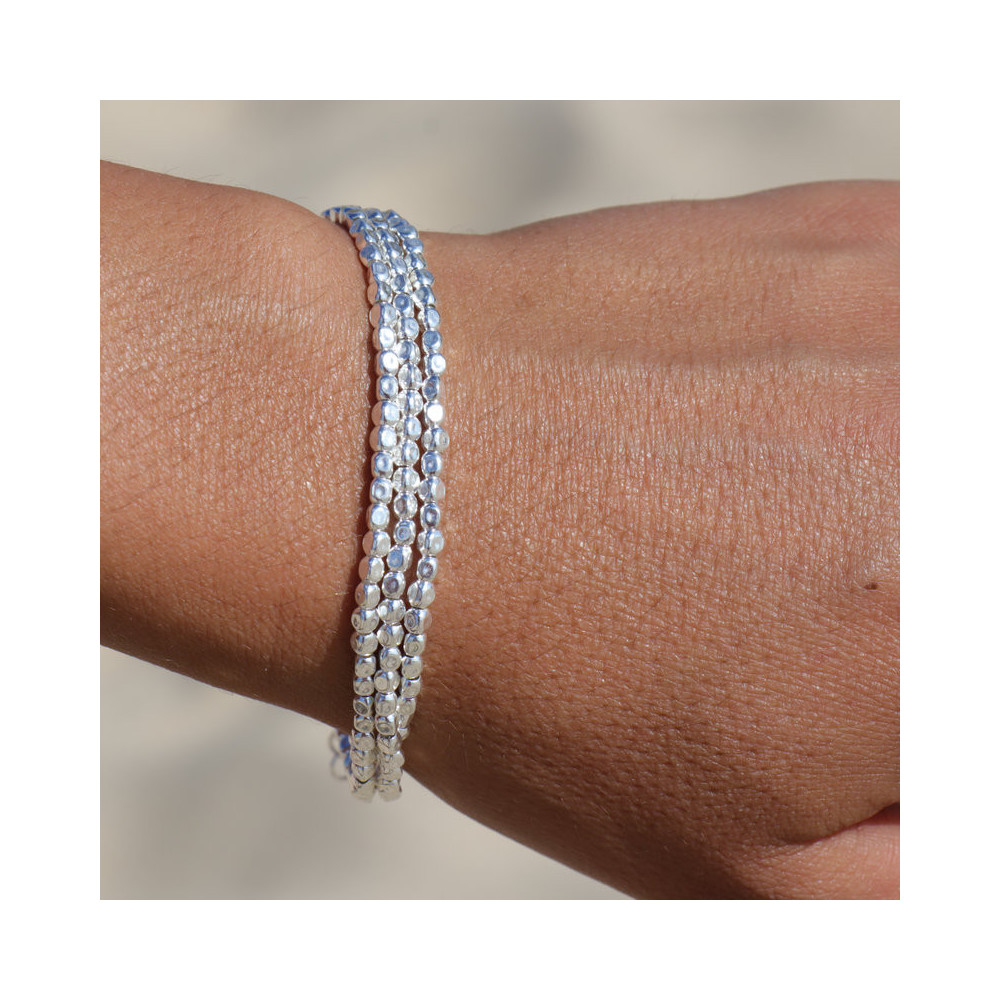 bracelet avec perle argent