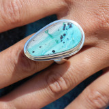bague chrysocolle argent