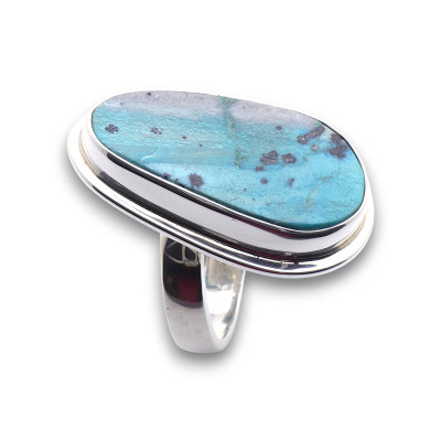 bague argent chrysocolle femme