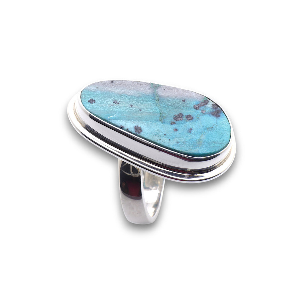 bague argent chrysocolle femme