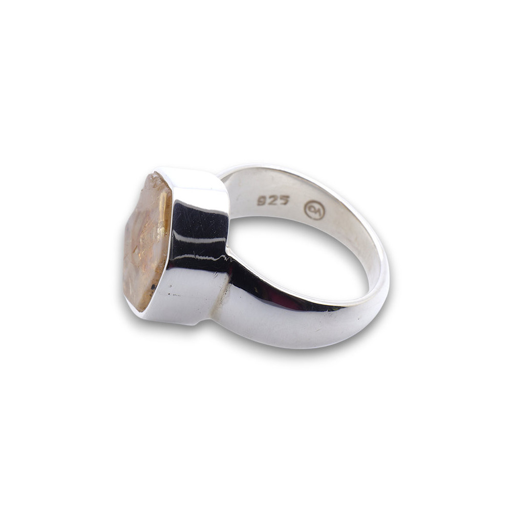 bague citrine argent femme