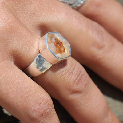 bague citrine argent