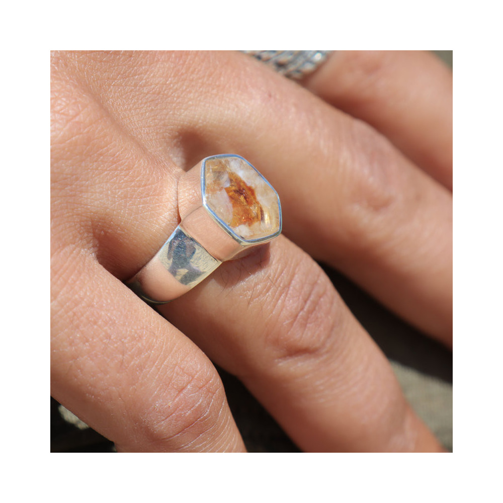 bague citrine argent