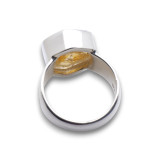 bague argent avec pierre citrine