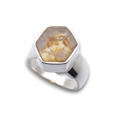 bague argent avec citrine