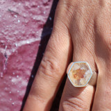 citrine bague argent