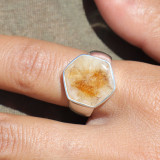 citrine bague argent