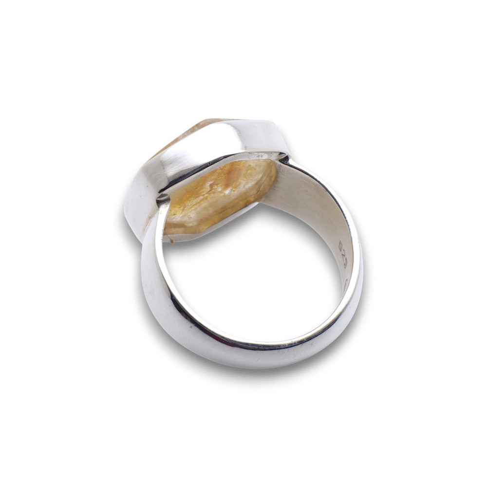 bague argent avec citrine