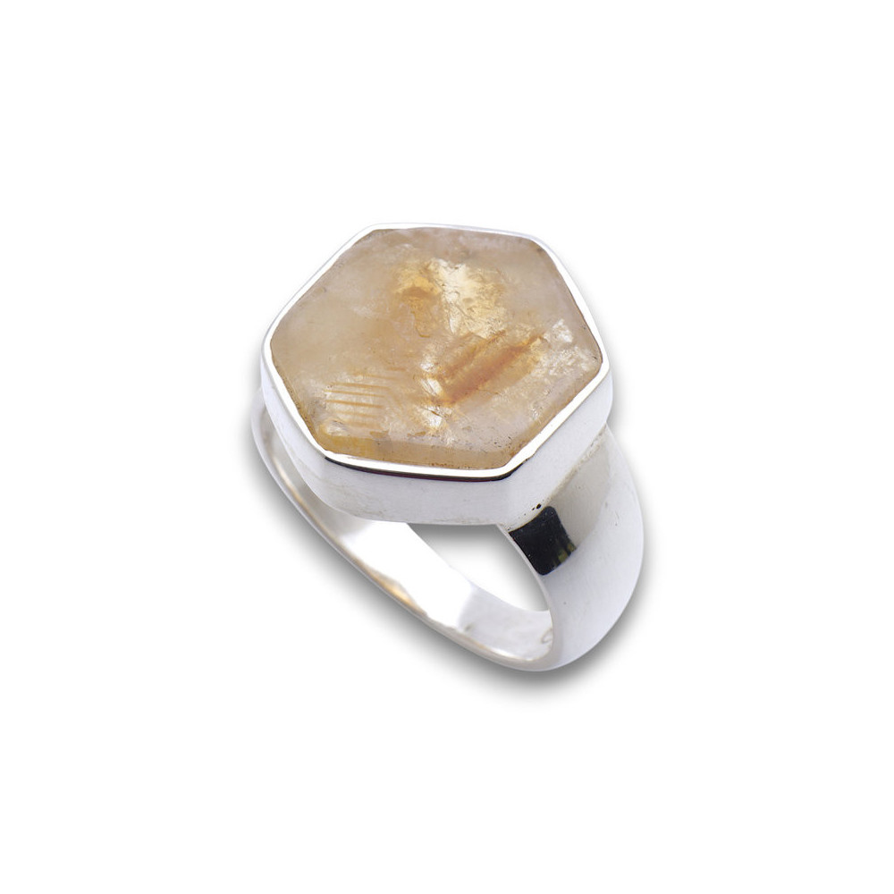 citrine bague femme
