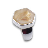 bague citrine argent femme