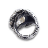 bague éléphant argent et quartz rutile