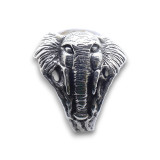 bague tete éléphant et pierre haut de gamme