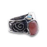 rhodochrosite bague creation